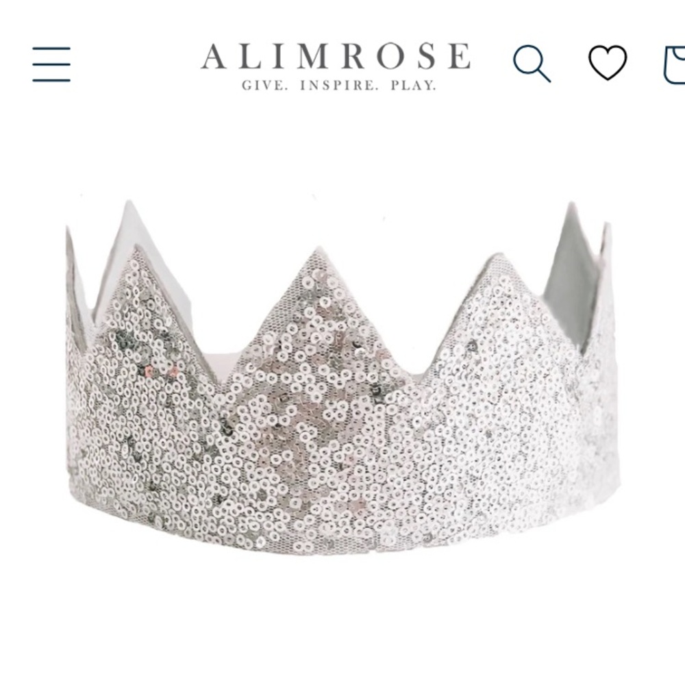 Sequin Sparkle Crown - In Silver - OS